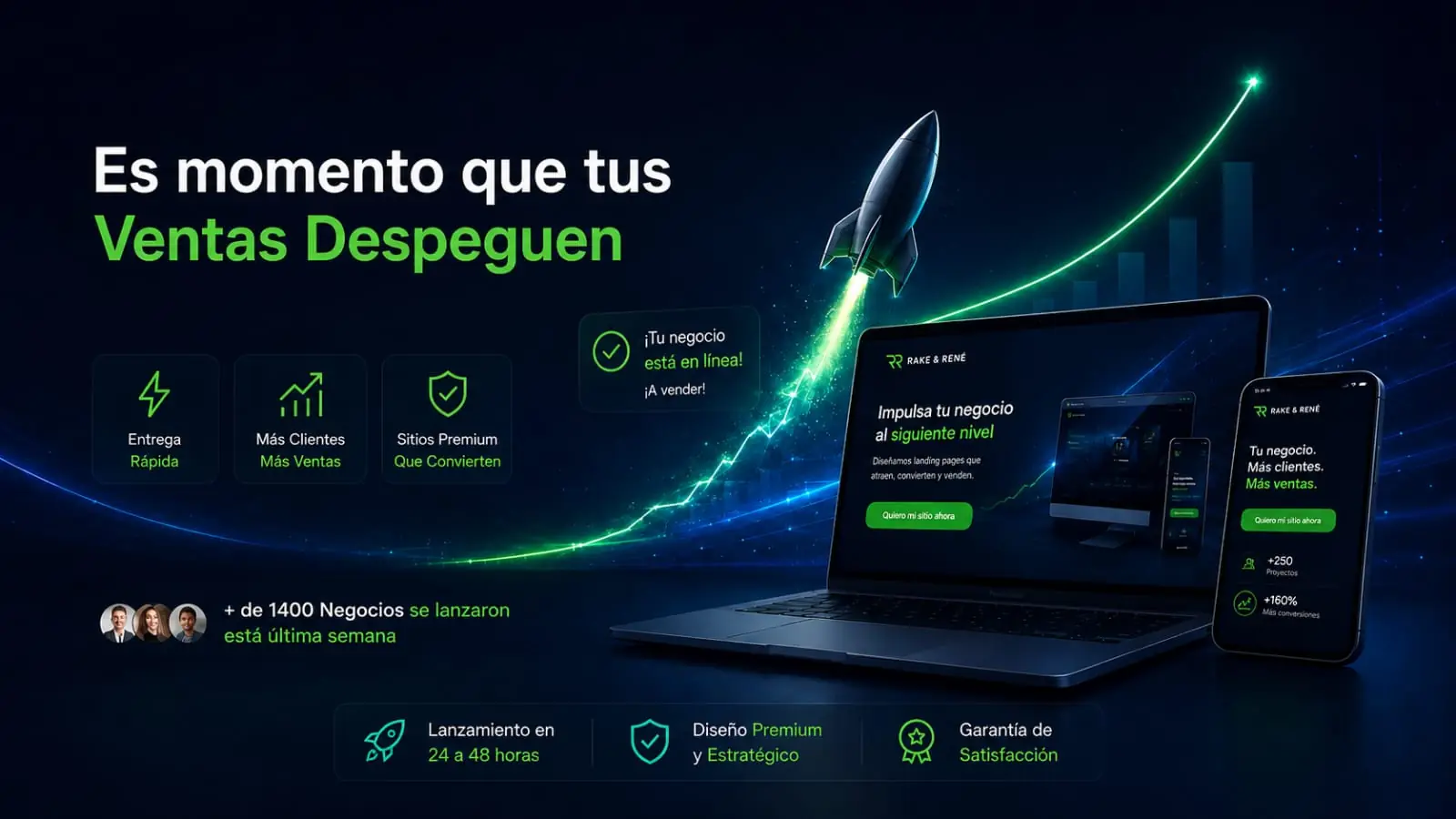 Las ventas de tu negocio despegan con Rake y René
