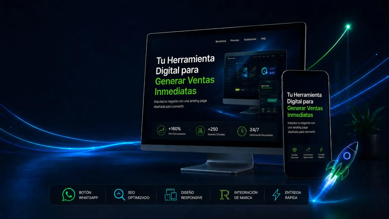 Herramienta digital de alta conversión Rake y René